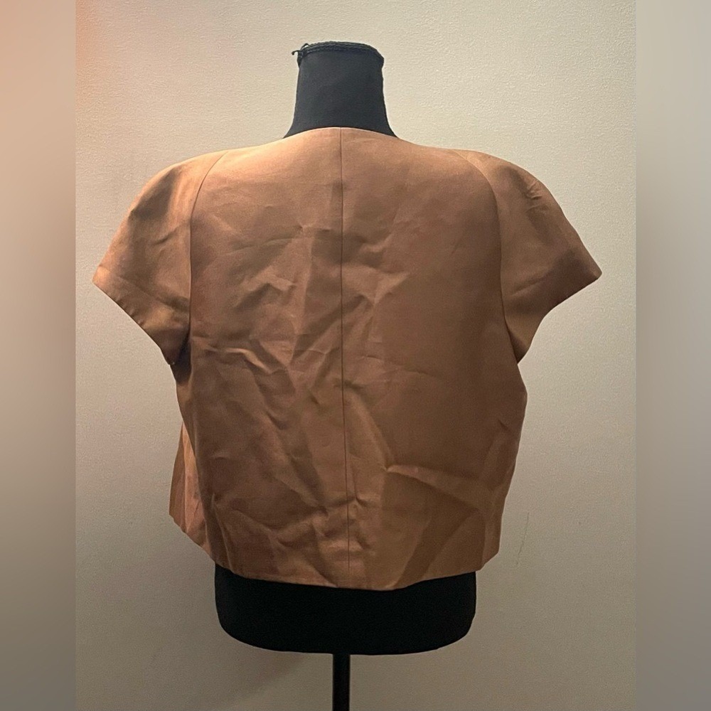 Talbots-‎ Brown Short Sleeve Blazer Size 12w - Picture 4 of 8